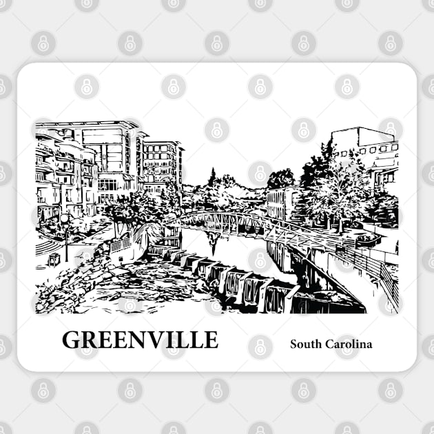 Greenville South Carolina Sticker by Lakeric